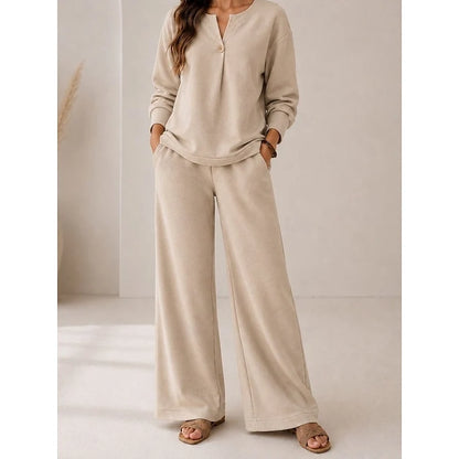 Dorothy | Women's V-Neck Long Sleeve Loungewear Set