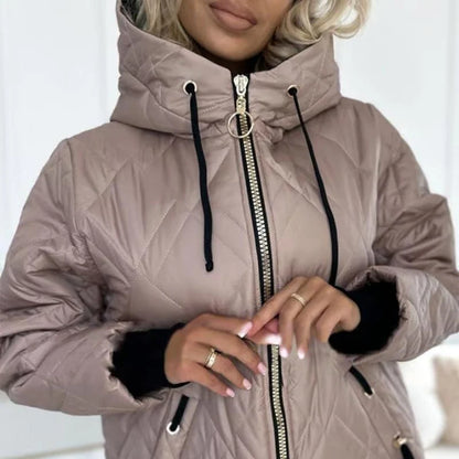 Elowen | Women's Hooded High-Collar Puffer Jacket