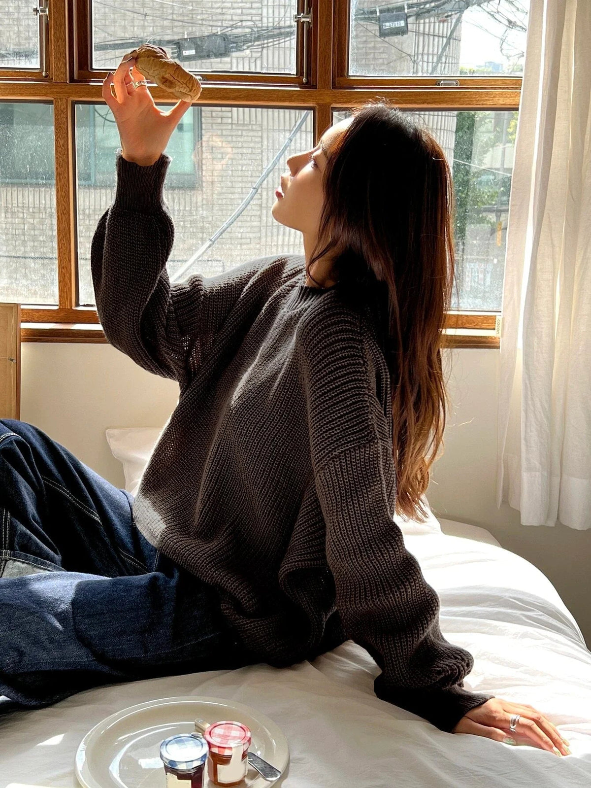 Elowen | Women's Oversized Knit Crew Neck Sweater