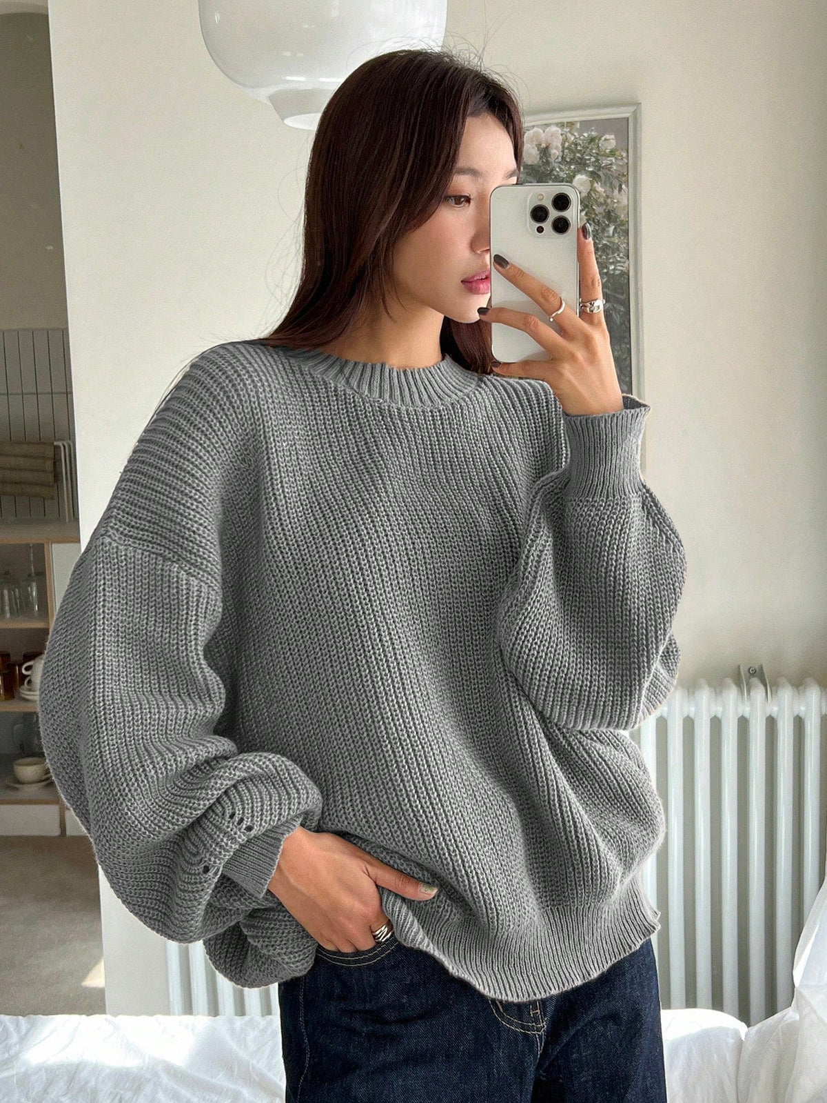 Elowen | Women's Oversized Knit Crew Neck Sweater