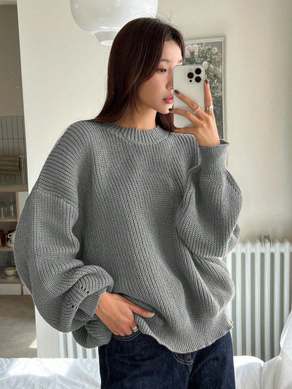 Elowen | Women's Oversized Knit Crew Neck Sweater