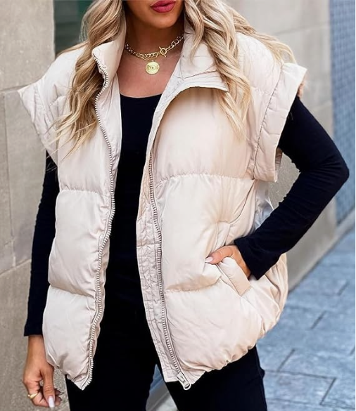 Emerson | Women's Quilted Stand Collar Sleeveless Puffer Vest