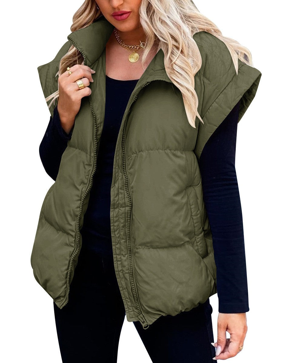 Emerson | Women's Quilted Stand Collar Sleeveless Puffer Vest