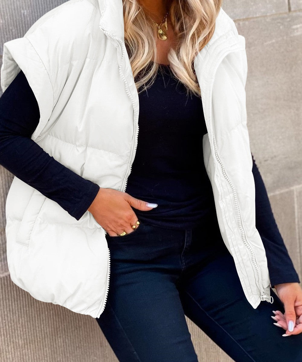 Emerson | Women's Quilted Stand Collar Sleeveless Puffer Vest