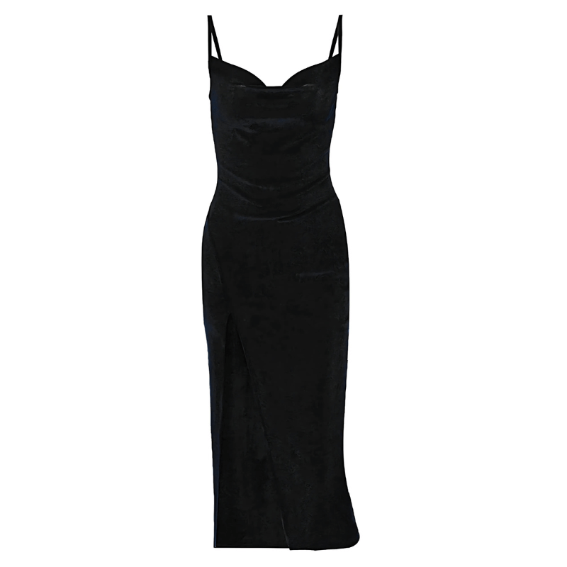 Emmeline | Women's Velvet Sleeveless Slit Maxi Dress