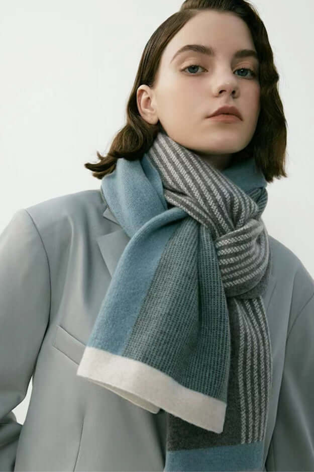 Florence | Women's Soft Knit Striped Winter Scarf