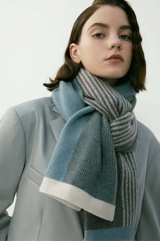 Florence | Women's Soft Knit Striped Winter Scarf