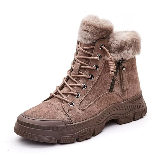 Harlow | Women's Genuine Leather Non-Slip Snow Boots
