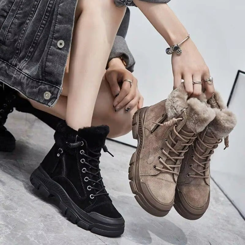Harlow | Women's Genuine Leather Non-Slip Snow Boots