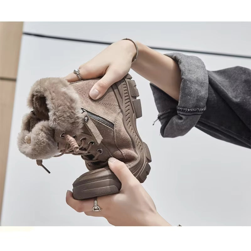 Harlow | Women's Genuine Leather Non-Slip Snow Boots