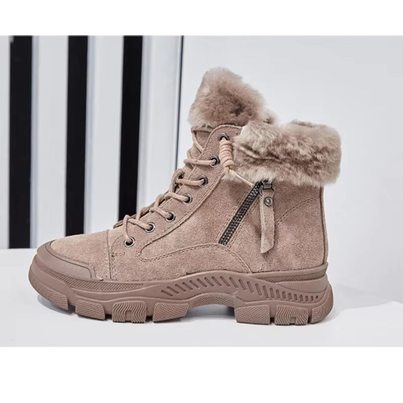 Harlow | Women's Genuine Leather Non-Slip Snow Boots
