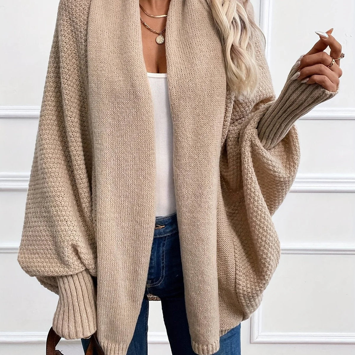 Harlow | Women's Knit Open-Front Oversized Cardigan
