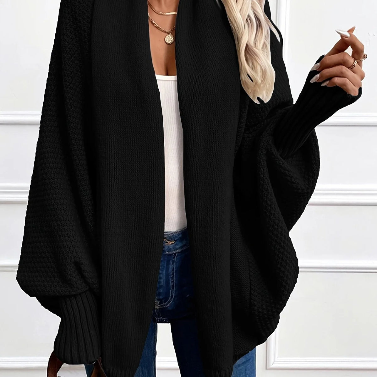 Harlow | Women's Knit Open-Front Oversized Cardigan