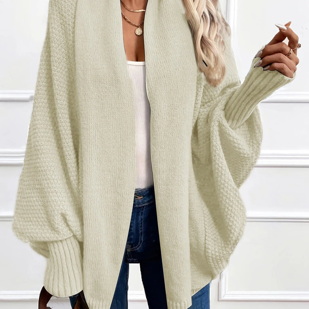 Harlow | Women's Knit Open-Front Oversized Cardigan