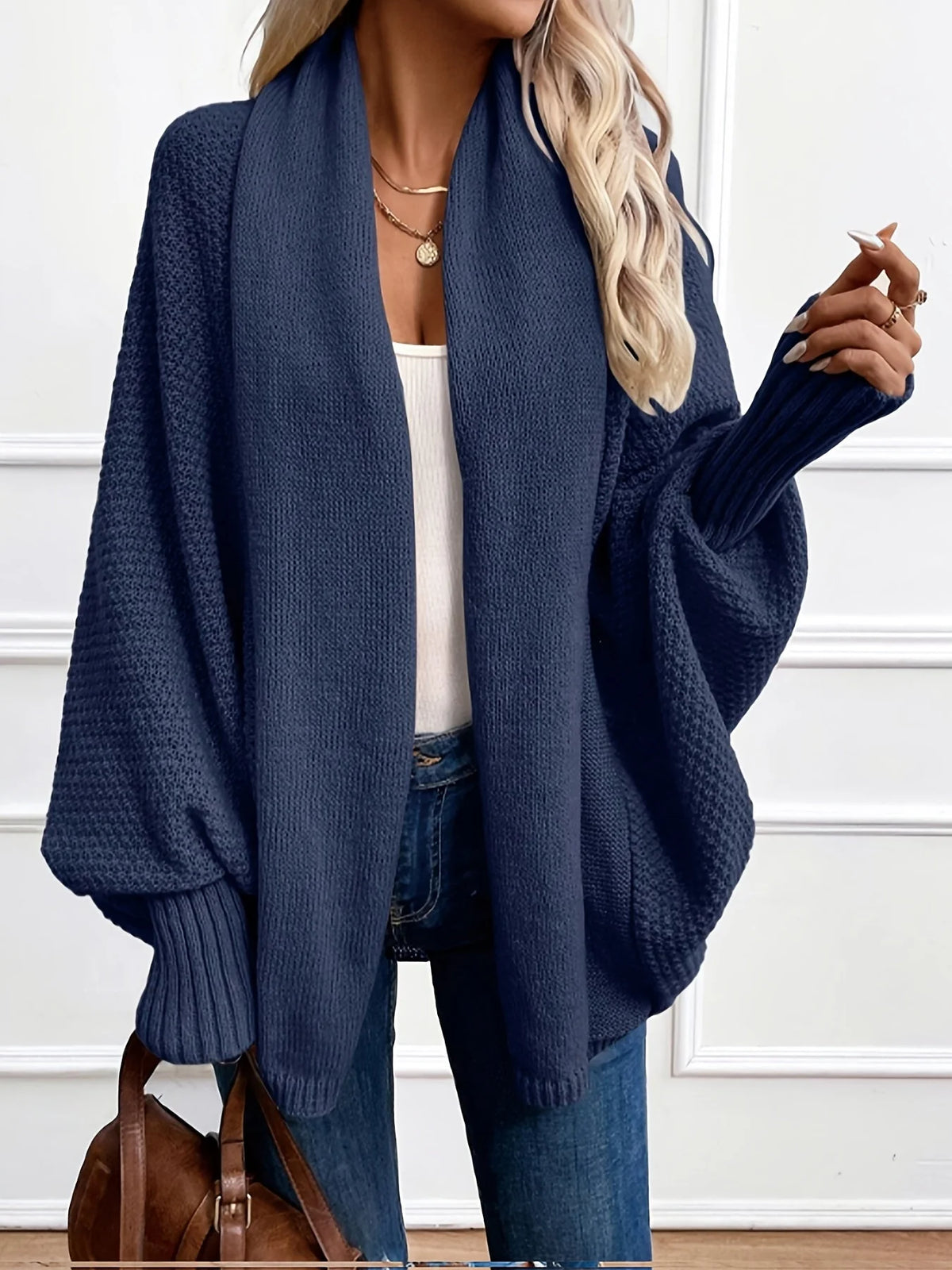 Harlow | Women's Knit Open-Front Oversized Cardigan