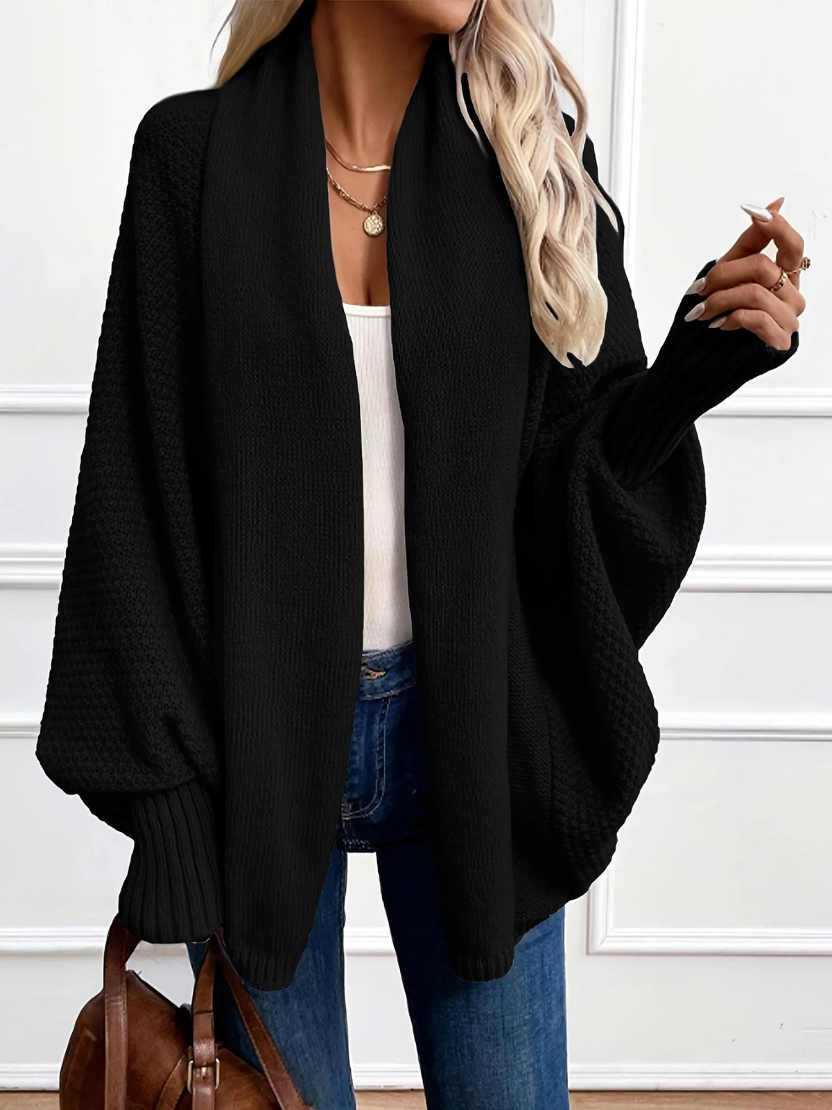 Harlow | Women's Knit Open-Front Oversized Cardigan