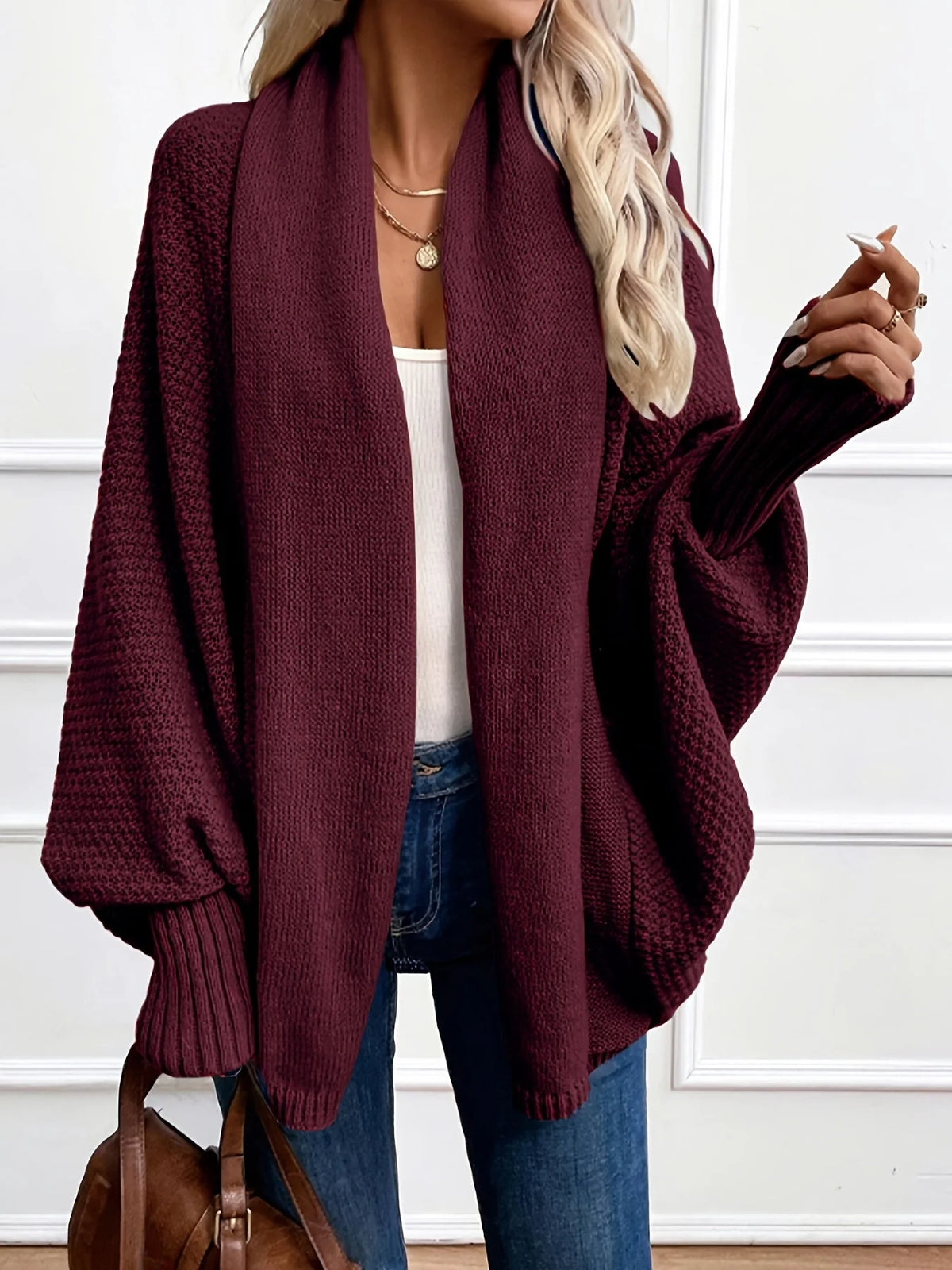 Harlow | Women's Knit Open-Front Oversized Cardigan