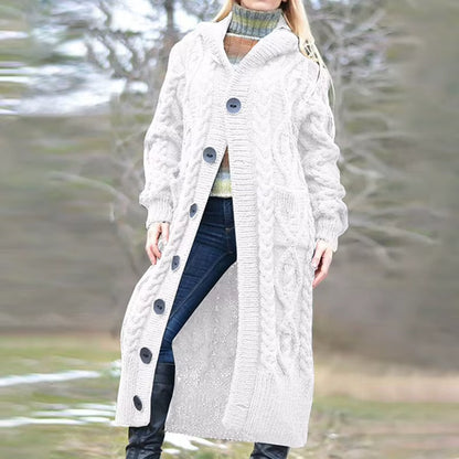 Harlow | Women's Knit Oversized Button-Down Hooded Cardigan