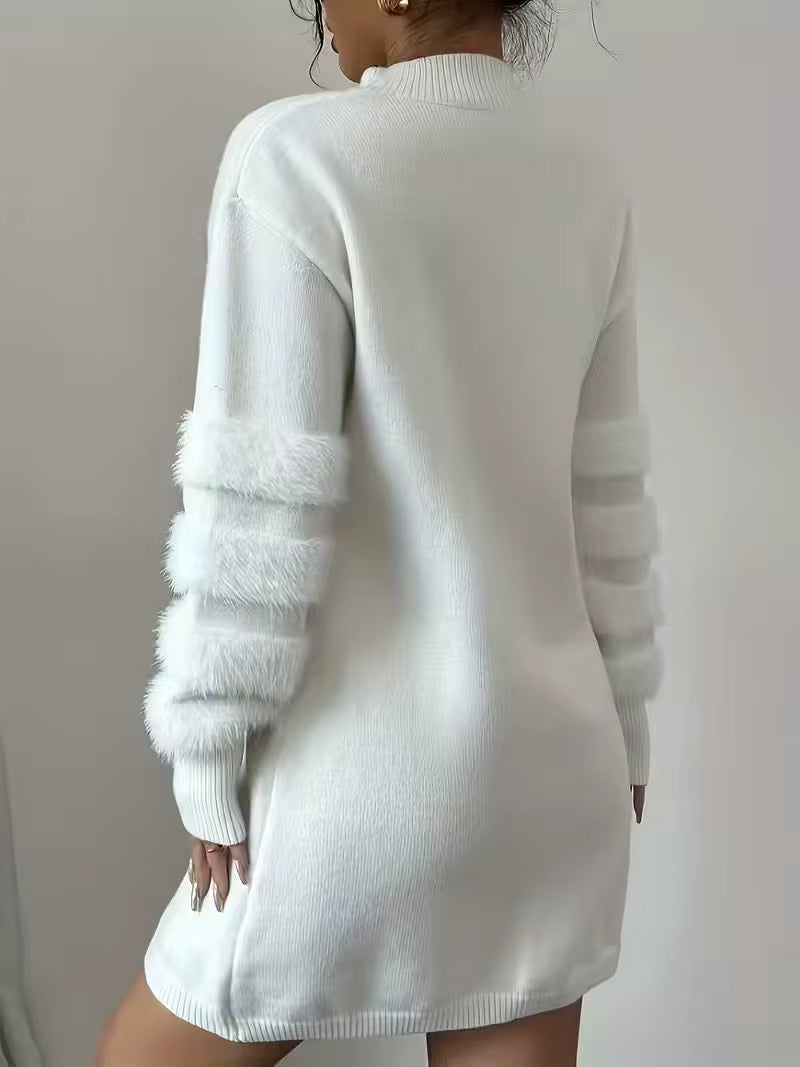 Harlow | Women's Knit Stand-Collar Loose-Fit Casual Dress