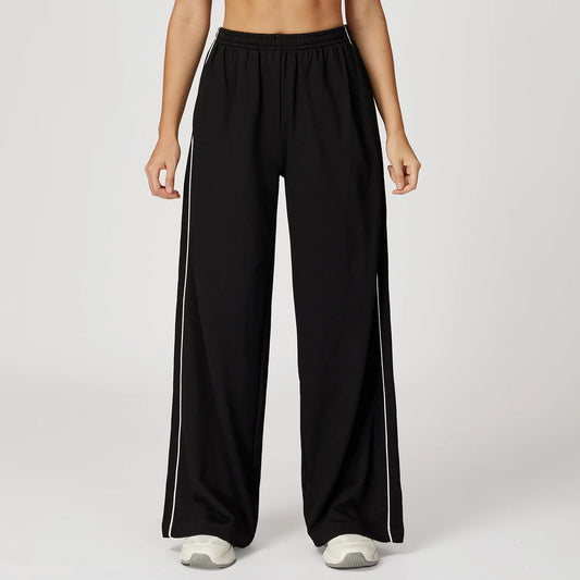 Harlow | Women's Knit Wide-Leg Track Sweatpants