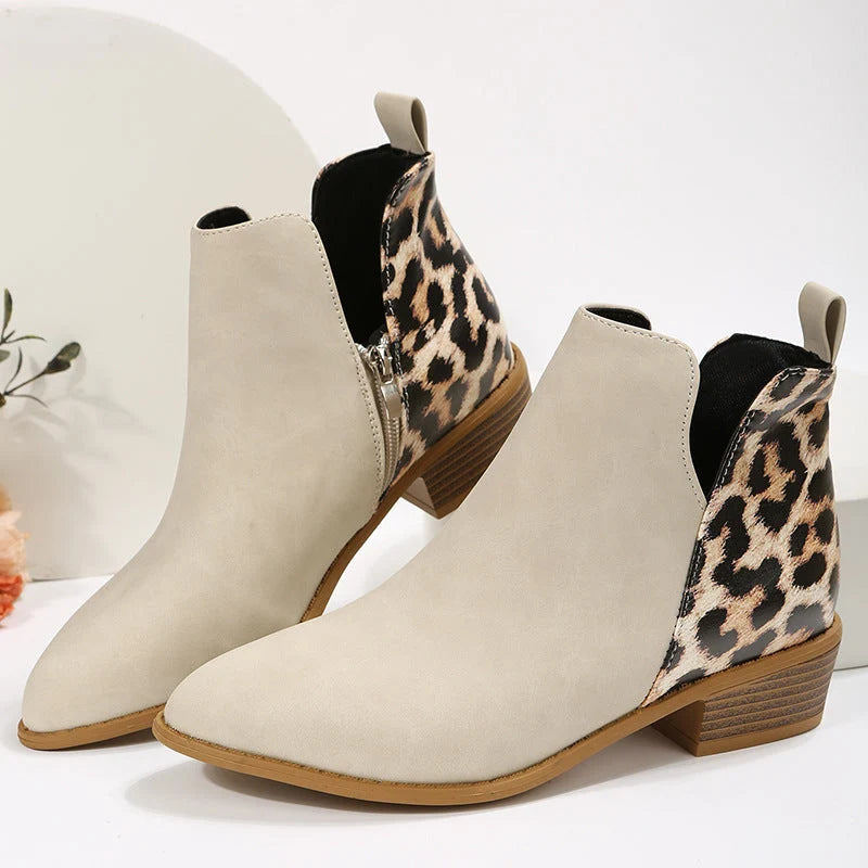 Harlow | Women's Leopard-Print Chelsea Ankle Boots
