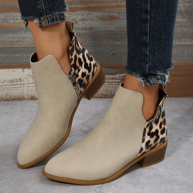Harlow | Women's Leopard-Print Chelsea Ankle Boots