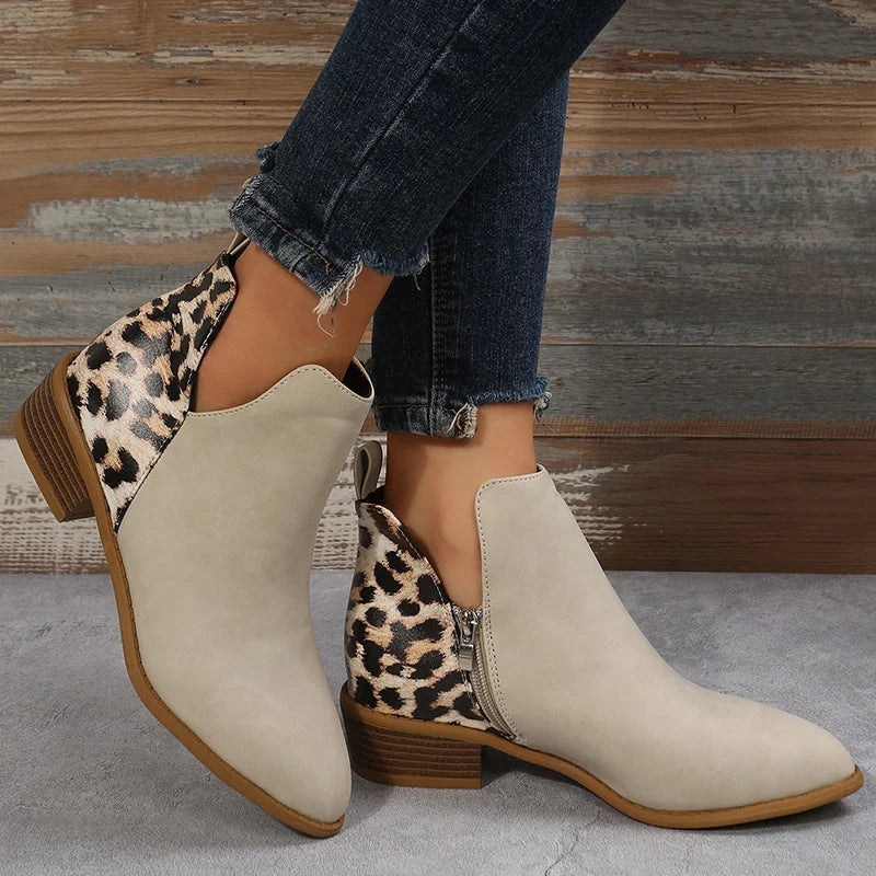 Harlow | Women's Leopard-Print Chelsea Ankle Boots