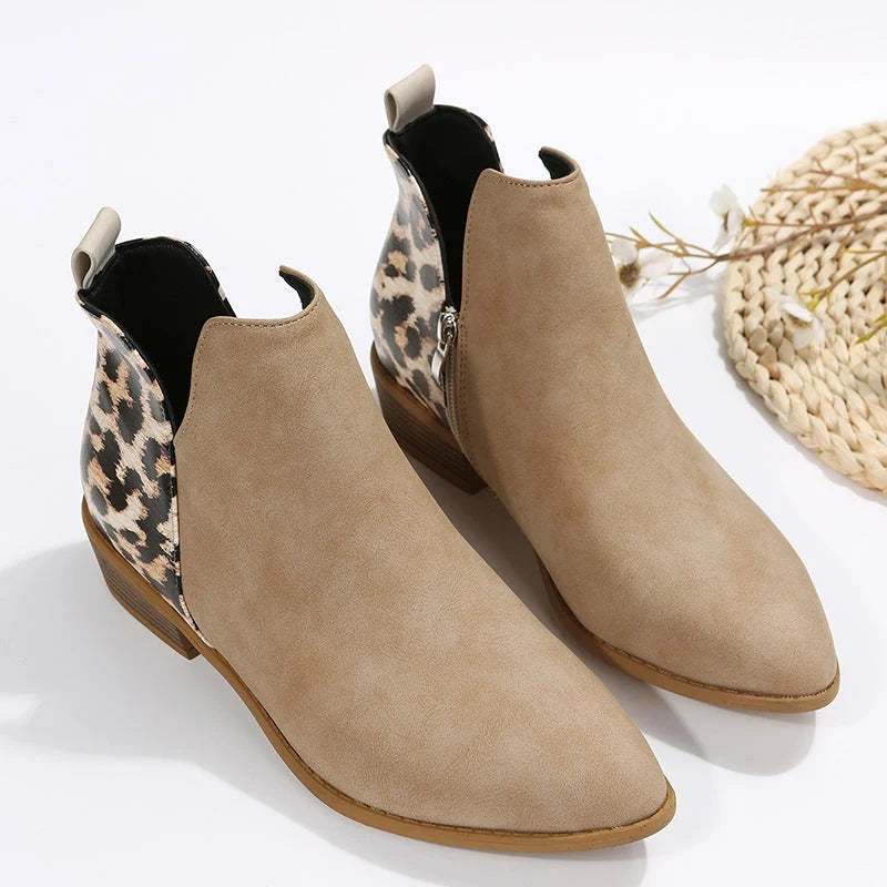 Harlow | Women's Leopard-Print Chelsea Ankle Boots