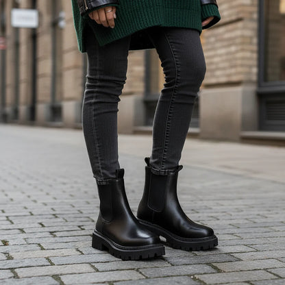 Harper | Round Toe Back-Zip Chelsea Boots for Women