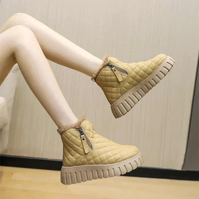 Hazel | Women's Quilted Lined Ankle Boots