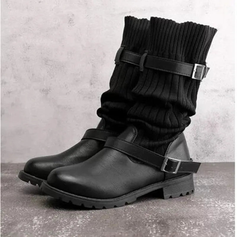Hazel | Women's Warm Knit Slouch Boots