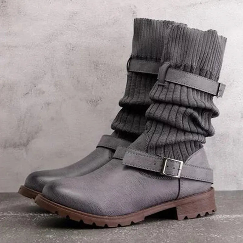 Hazel | Women's Warm Knit Slouch Boots