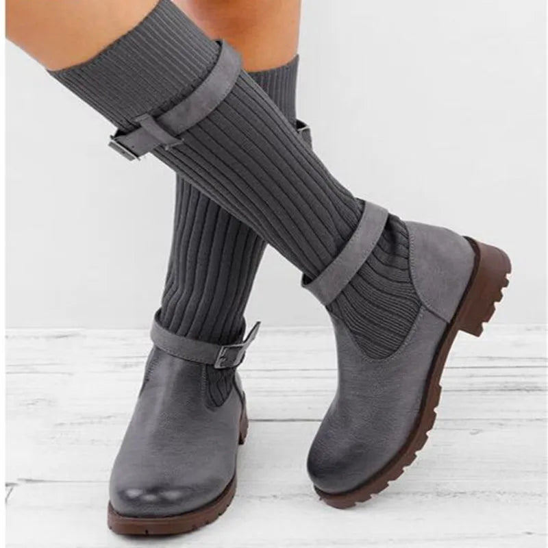 Hazel | Women's Warm Knit Slouch Boots