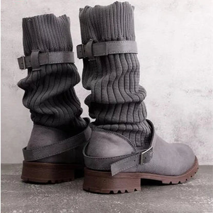 Hazel | Women's Warm Knit Slouch Boots
