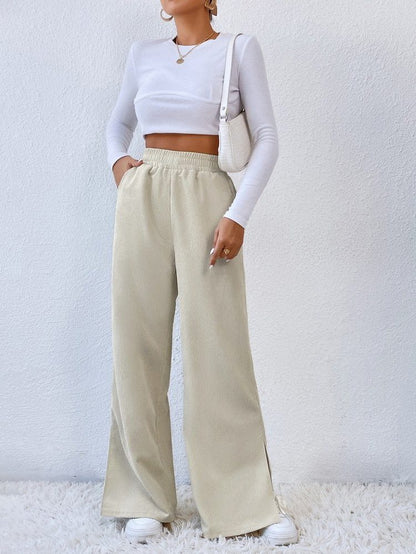 Ivy | Women's Corduroy High-Waist Wide-Leg Pants