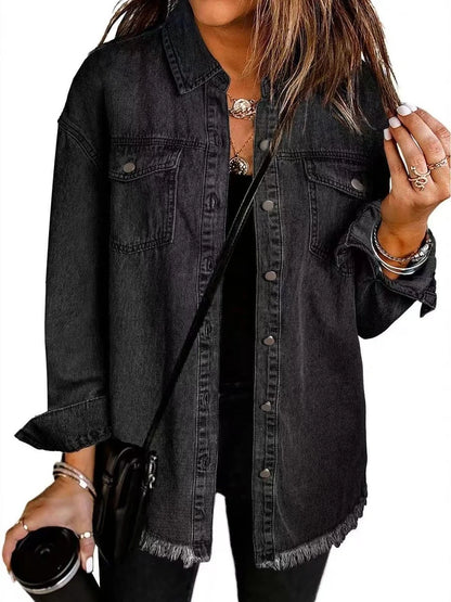 Ivy | Women's Denim Oversized Long Sleeve Jacket