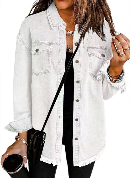 Ivy | Women's Denim Oversized Long Sleeve Jacket