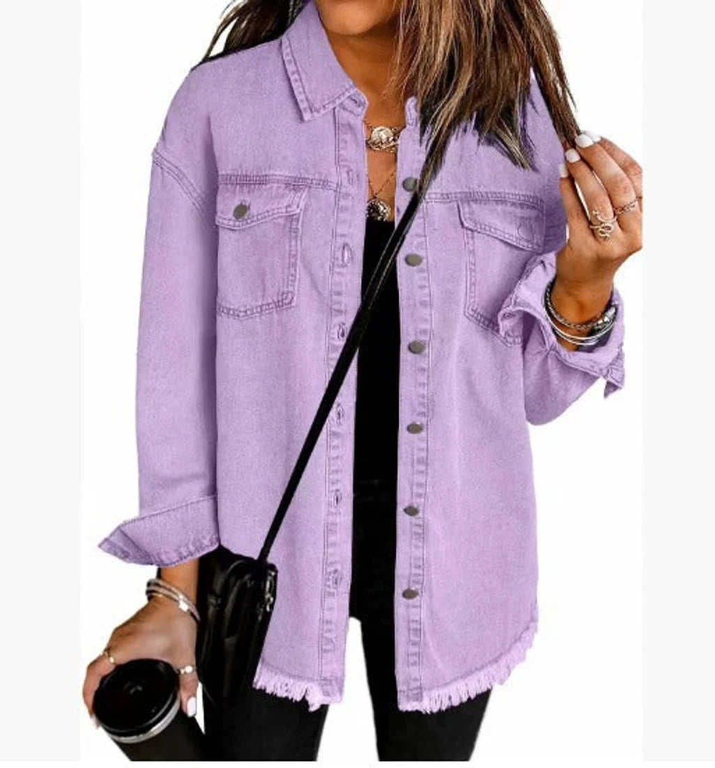Ivy | Women's Denim Oversized Long Sleeve Jacket
