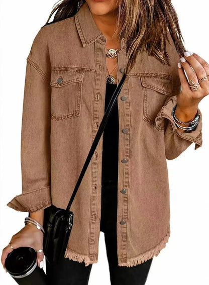 Ivy | Women's Denim Oversized Long Sleeve Jacket
