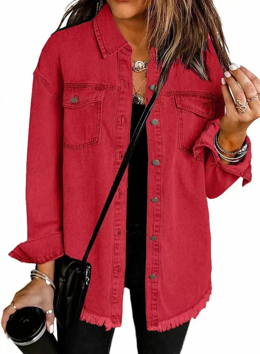 Ivy | Women's Denim Oversized Long Sleeve Jacket