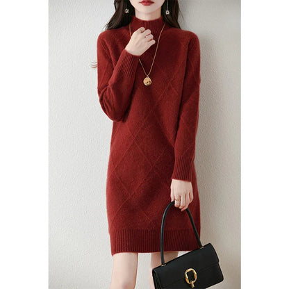 Ivy | Women's Knit Long Sleeve Sweater Dress