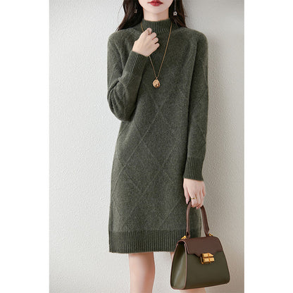 Ivy | Women's Knit Long Sleeve Sweater Dress