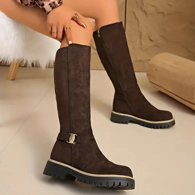 Ivy | Women's Non-Slip Knee-High Boots with Thick Sole