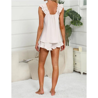 Ivy | Women's Ruffle Sleeveless Loungewear Set
