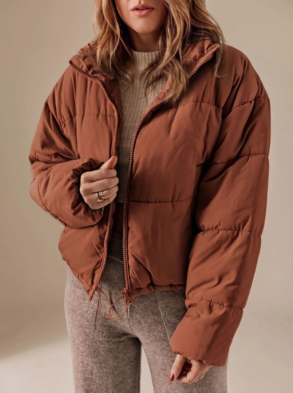 Lark | Women's Cropped Oversized Down Puffer Jacket