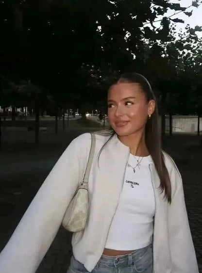 Leonie | Women's Oversized Bomber Jacket with Balloon Sleeves
