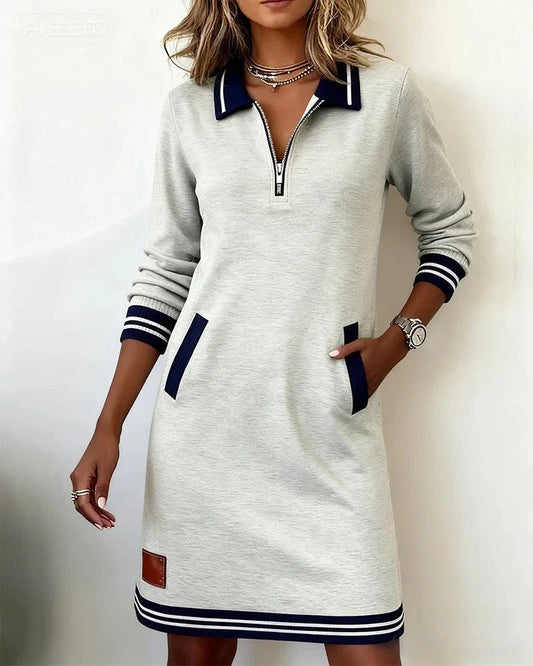 Lily | Women's Cotton Long Sleeve Sweater Dress