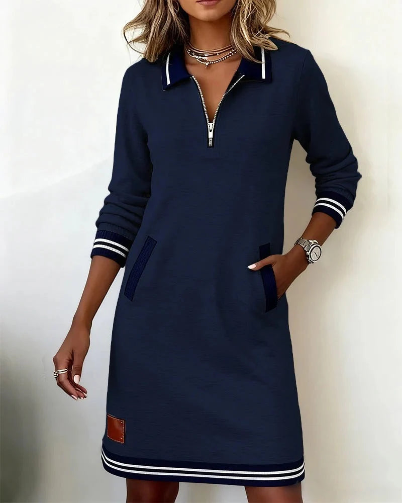Lily | Women's Cotton Long Sleeve Sweater Dress