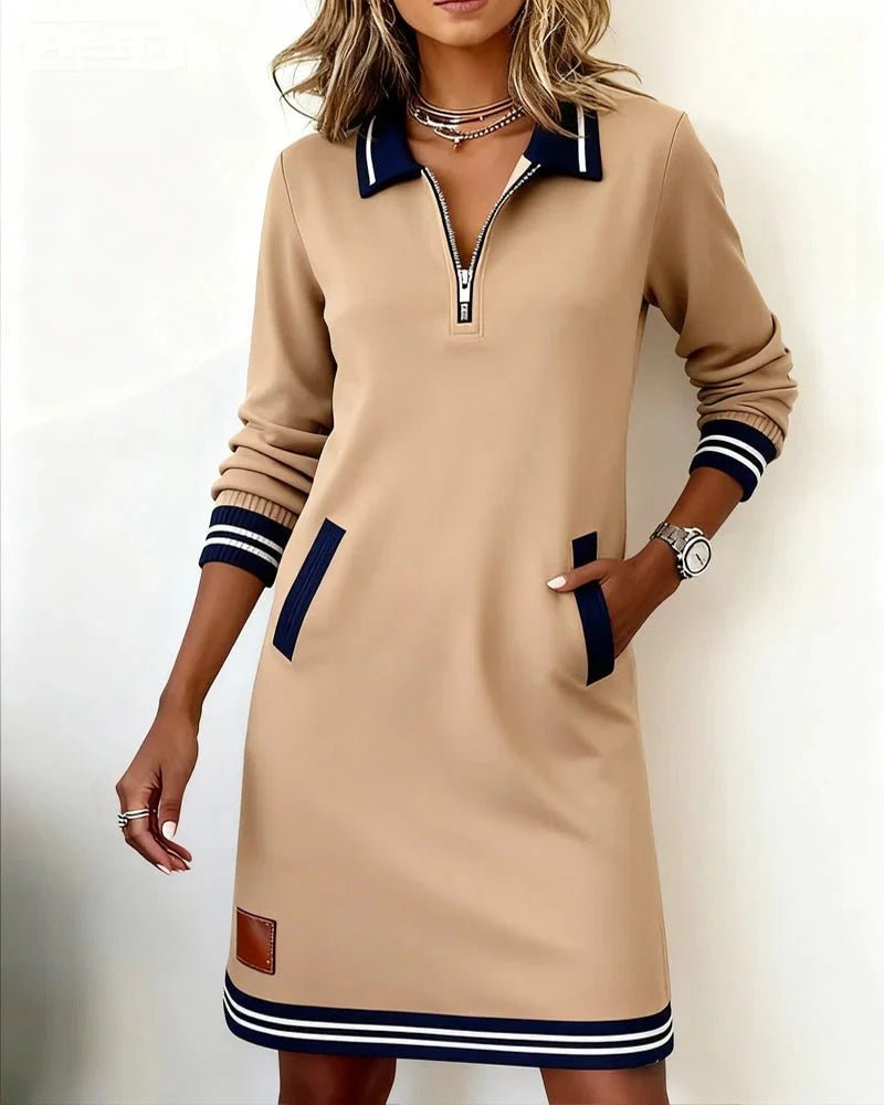 Lily | Women's Cotton Long Sleeve Sweater Dress