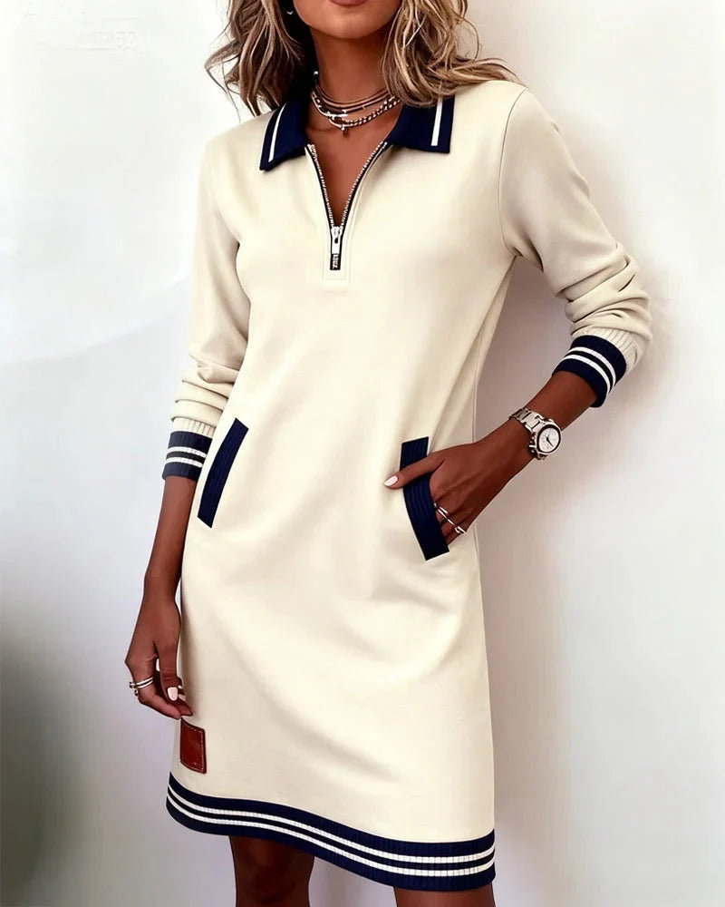 Lily | Women's Cotton Long Sleeve Sweater Dress